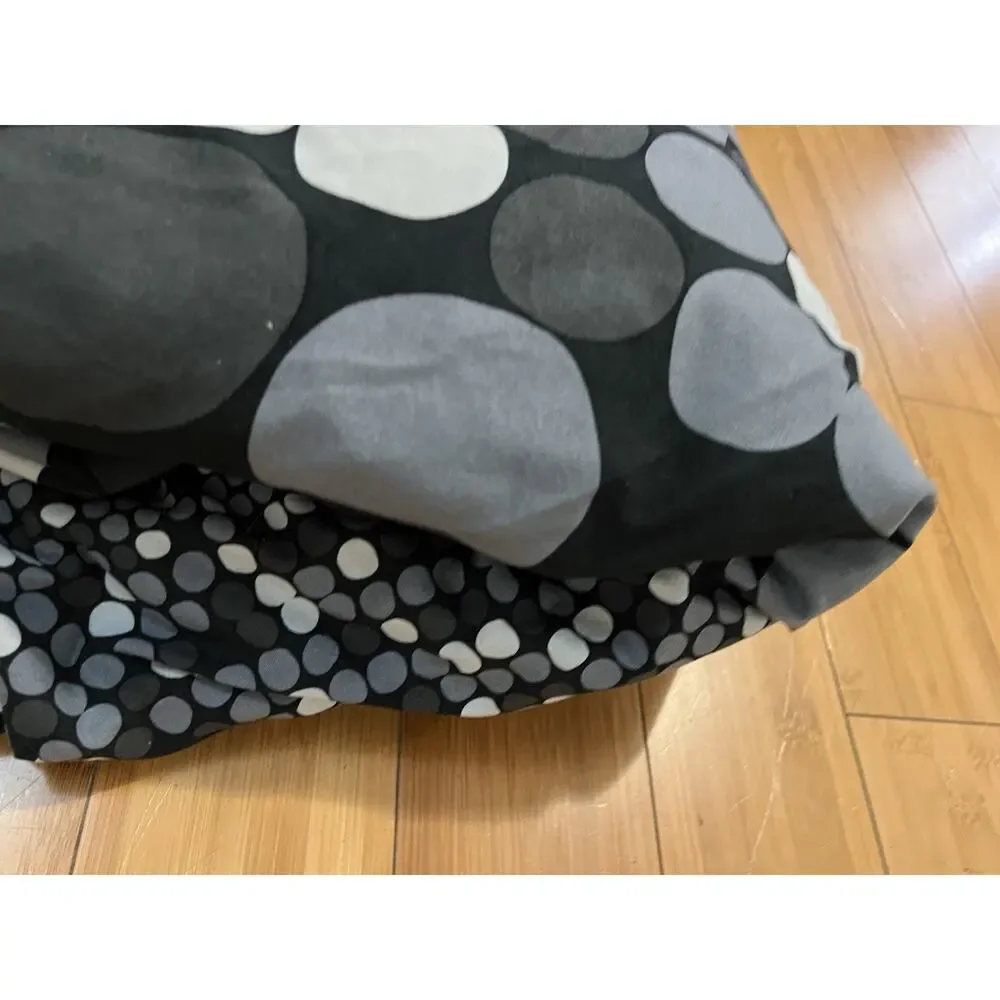 Vintage IKEA SMORBOLL Duvet Cover Full size Black Gray Polka Dots New NWOP